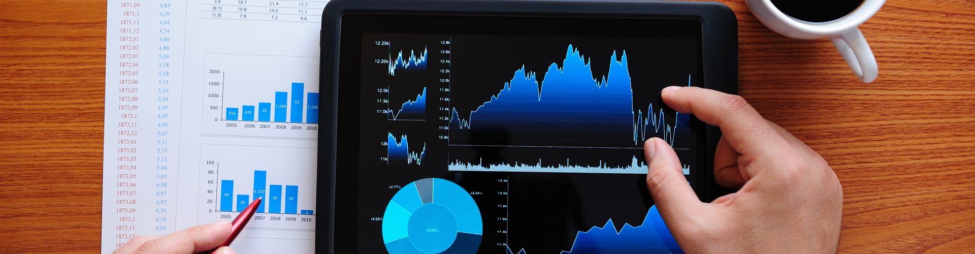 Man analyzing financial chart with tablet PC.Please see some similar pictures from my portfolio: