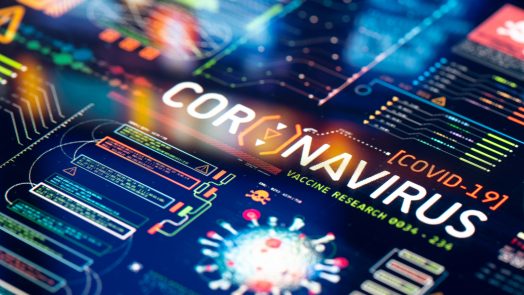 Coronavirus (COVID-19) Outbreak Laboratory Research & Quality Control on a high technology equipment.
