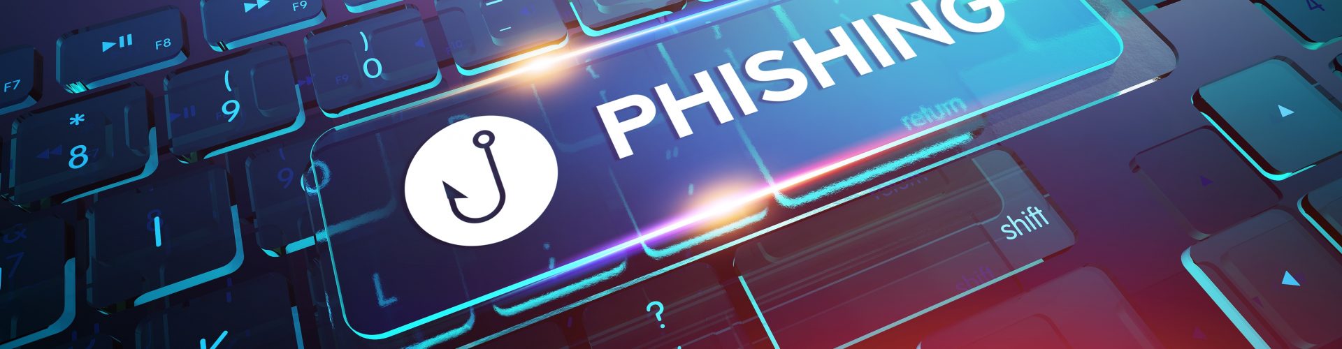 PHISHING Button on Computer Keyboard