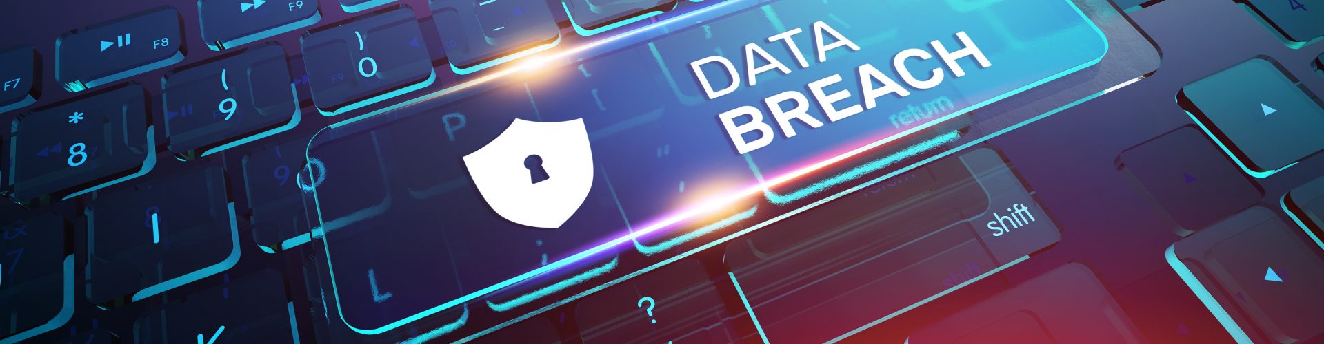 Data Breach Button on Computer Keyboard