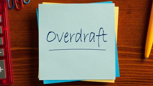 Overdraft Finance Concept