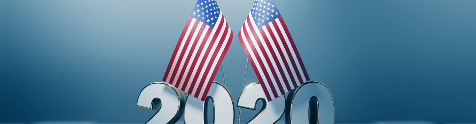 American Flag Pair and 2020 on A Chess Board