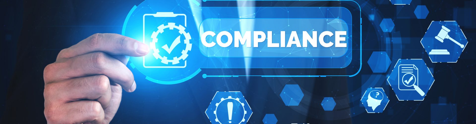 Compliance rule law and regulation graphic interface for business quality policy