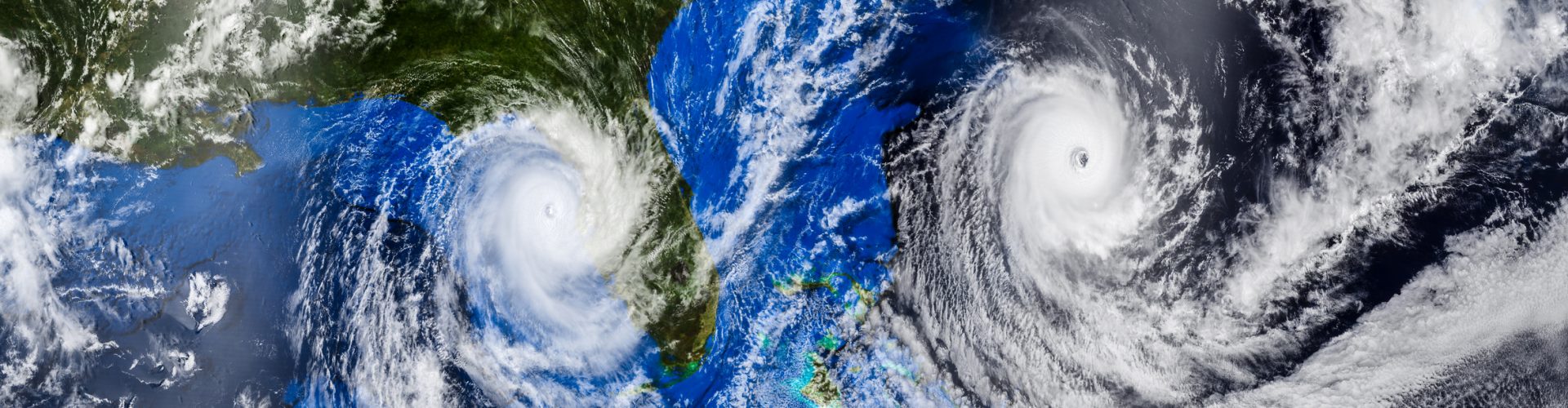 Hurricane approaching the US coast .Elements of this image are furnished by Nasa.3d illustrat