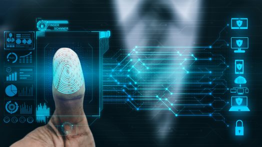 Fingerprint Biometric Digital Scan Technology.