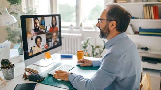 Video call with team members